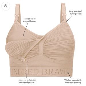 Kindred Braveley Sublime Hands-Free Pumping & Nursing Bra Beige - Medium-Busty